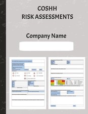 COSHH Risk Assessments Record Book 72 page COSHH risk assessment logbook for ...