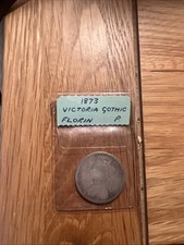 1873 Gothic Florin Victoria British Silver Coin 0.9 Silver