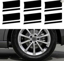 6pcs Wheel Rim Stripe Reflective Stickers for Car Vinyl Reflective Safety Black
