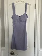 New Windsor Juniors Large Mini Bodycon Semi  Lavender Glitter Dress
