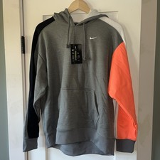 NIKE Women's XS Therma Fleece Colorblock Oversized Pullover Hoodie DA0471 084