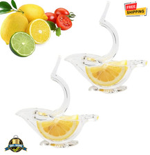 1 pc Mini Bird Shape Manual Juicer Portable Transparent Lemon Orange Squeezer