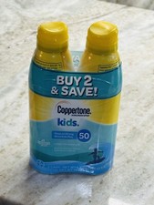 Coppertone Kids SPF 50 Water Resistant Sunscreen Spray 5.5oz Twin Pack