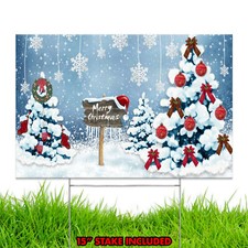 Merry Christmas Happy Holiday Xmas Season Winter Decoration Yard Sign Design C1