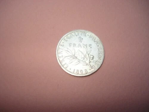 Pièces de monnaie françaises de 1 franc en argent 1795 - 1900, sur semeuse