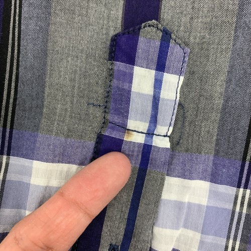 Bugatchi Shaped Fit Shirt Mens Size L Long Sleeve Button Up Cotton Blend *READ - Picture 7 of 11