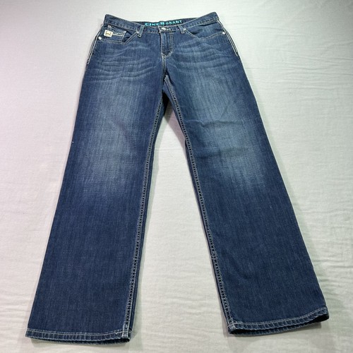Cinch Jeans Mens 32x32 Blue Denim White Label Grant Relaxed Fit Straight Western