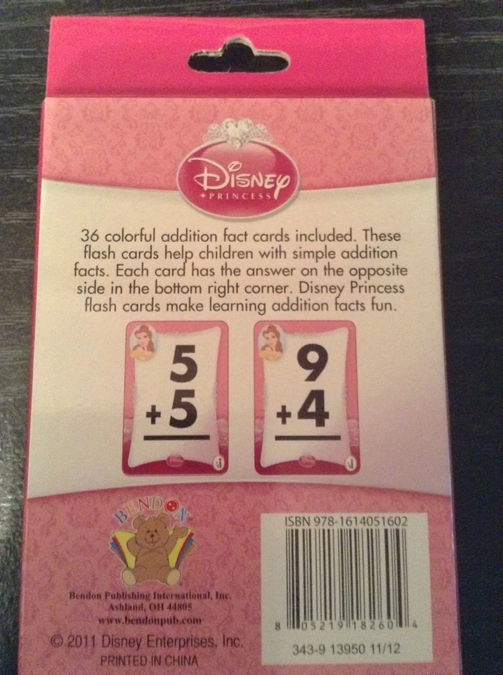 Disney Princesa Matemática Adición Añadir Tarjetas de Aprendizaje Números Genuino NUEVO Foto 2 de 2