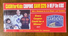 1997 Toronto Maple Leafs CASH for Kids Coupon Book