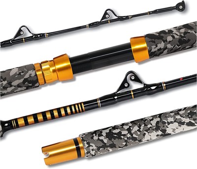 Fiblink 1-Piece Saltwater Offshore Trolling Rod 6-Feet Big Game Rod 