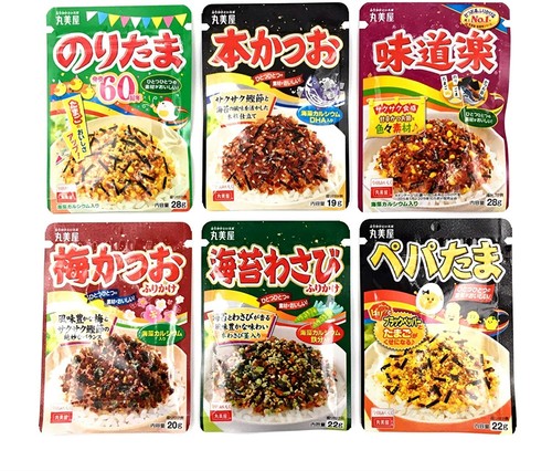 Marumiya Furikake Noritama Rice Seasoning Ume plum Bonito 6 Flavor 12pcs Japan - Picture 22 of 22