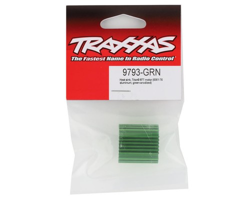 Traxxas 9793-GRN Kühlkörper Für Titan 87T Motor – Aus 6061-T6 Aluminium, Grün Eloxiert