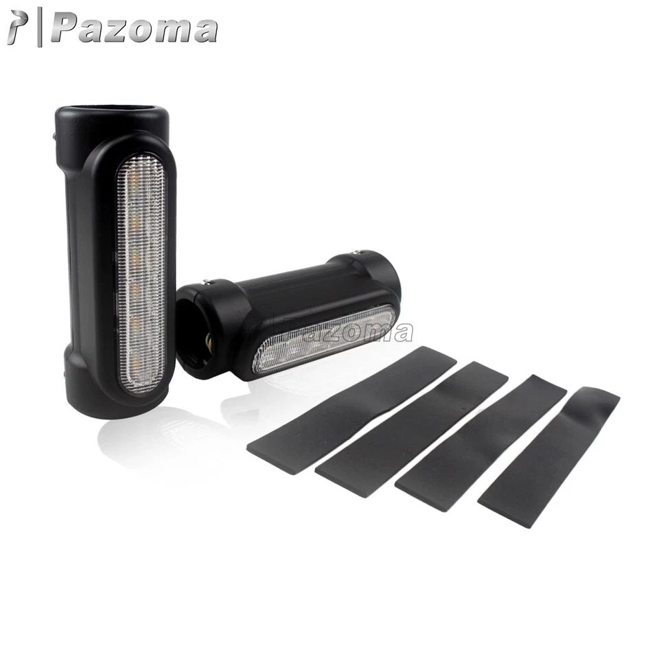 Luz de conducción de barra de choque de 1-1/4 pulgadas luz de señal de giro LED para Harley Dyna Touring Foto 4 de 4