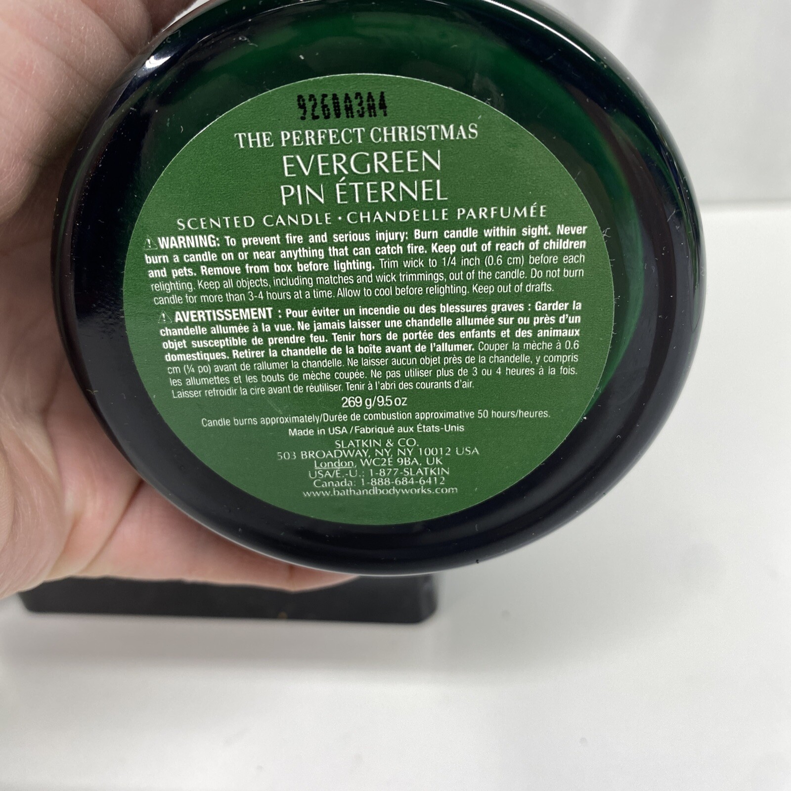 Slatkin & Co Bath and Body Works The Perfect Christmas Evergreen Candle