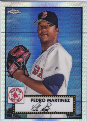 PEDRO MARTINEZ Topps Chrome RARE REFRACTOR BASEBALL CARD Vintage