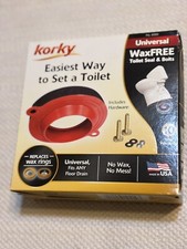 KORKY UNIVERSAL WAX FREE TOILET SEALS BOLTS 6000 NEW IN BOX