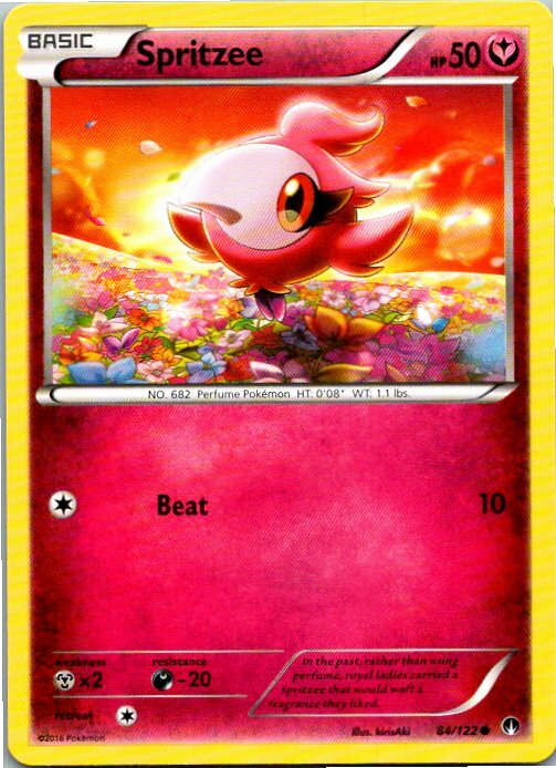 Spritzee 84/122 Common Regular Pokemon XY Breakpoint Mint
