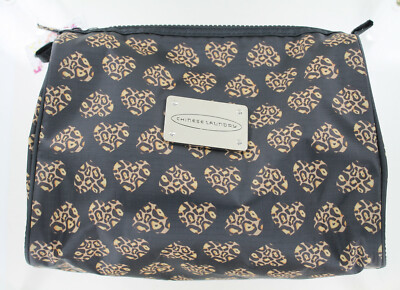New Chinese Laundry Make Up Cosmetic Bag Case - Hearts with Leopard Print