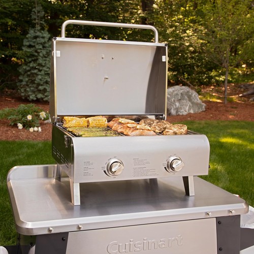 Portable Propane Tabletop Professional Gas Grill,BTU Burners,Stainless