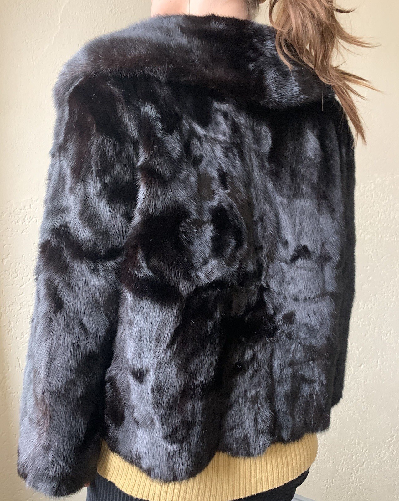 Echtpelz Jacke Alfred Bauch Größe XS/S Mantel Winter Nerz Fell eBay