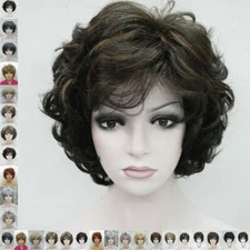 Charm Ladies Wig Short Curly Wave Women Daily Fluffy Hair Wig Cosplay 19 Colour
