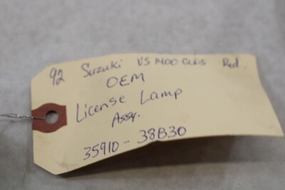 OEM Suzuki Motorcycle 1992 Intruder VS1400 License Lamp 35910 OEM Suzuki Motorcycle 1992 Intruder VS1400 License Lamp 35910