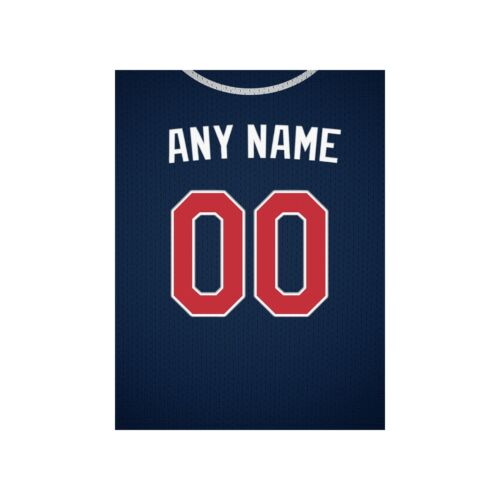Atlanta Braves Jersey Print- Personalized Any NAME & NUMBER-FREE US SHIPPING - Picture 1 of 6