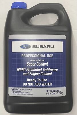 Genuine OEM Subaru Super Coolant Prediluted SOA868V9272 1 Gallon