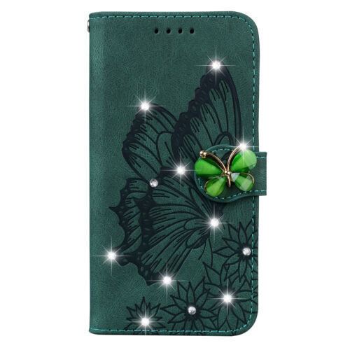 Butterfly Diamond Wallet Phone Case For Google Pixel 9 8 7 6 Pro XL 7A 8A 9A 6A - Picture 16 of 18