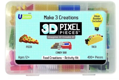 New! U Create 3D Pixel Pieces - Food Creations Activity Kit 400+ Pcs