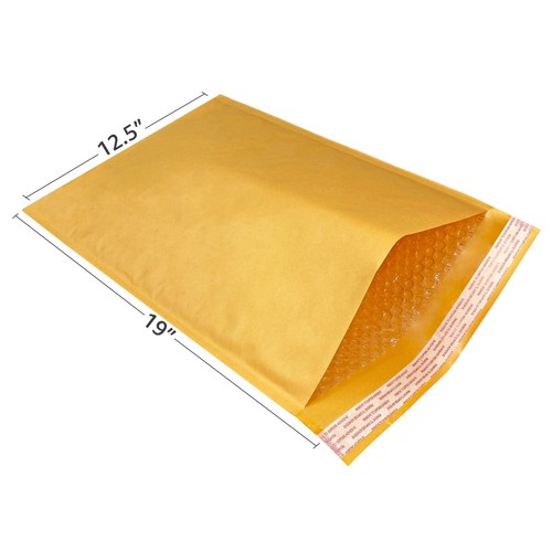 UOFFICE 400 Kraft Bubble Mailers 12.5x19" - #6 Self-Seal Padded Envelopes - Picture 2 of 10