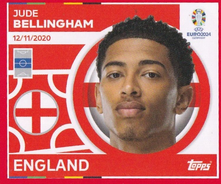 Topps UEFA Euro 2024 Sticker Swiss Edition ENG 16 Jude Bellingham