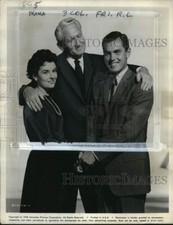 1958 Press Photo Spencer Tracy, Diane Foster & Jeff Hunter in 