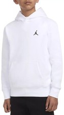 NWT Nike Jordan Kid's Brooklyn Fleece Pullover Hoodie - White