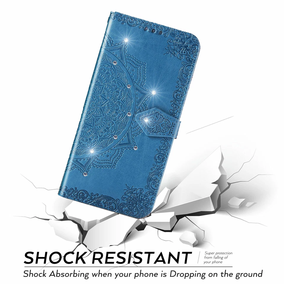 For Samsung Galaxy Z Fold 3 5G Bling Diamond Leather Wallet Flip Card Case Cover - Image 4 of 4