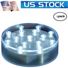 1 Round Led light base stand for Wedding centerpiece crystal glass art display