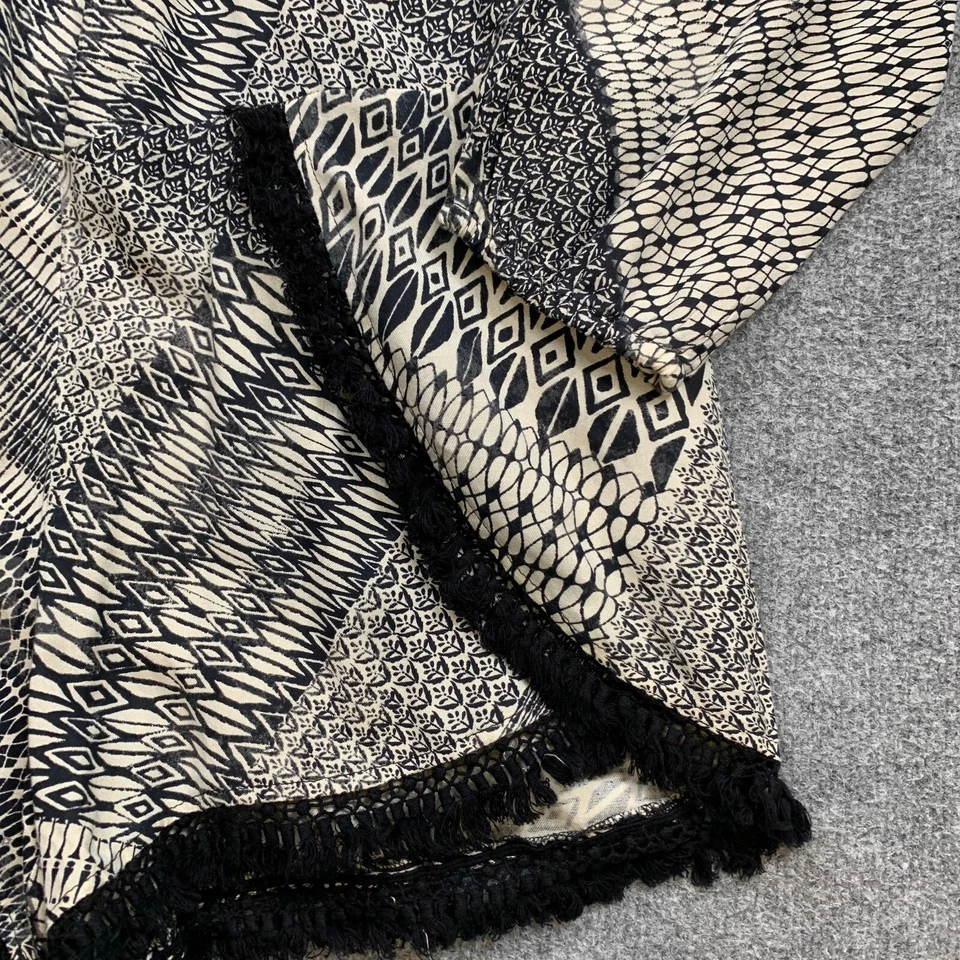 Mameluco Jessica Simpson Mujer M Mediano Crema Negro Paola Flecos Borla Solapa Foto 3 de 4