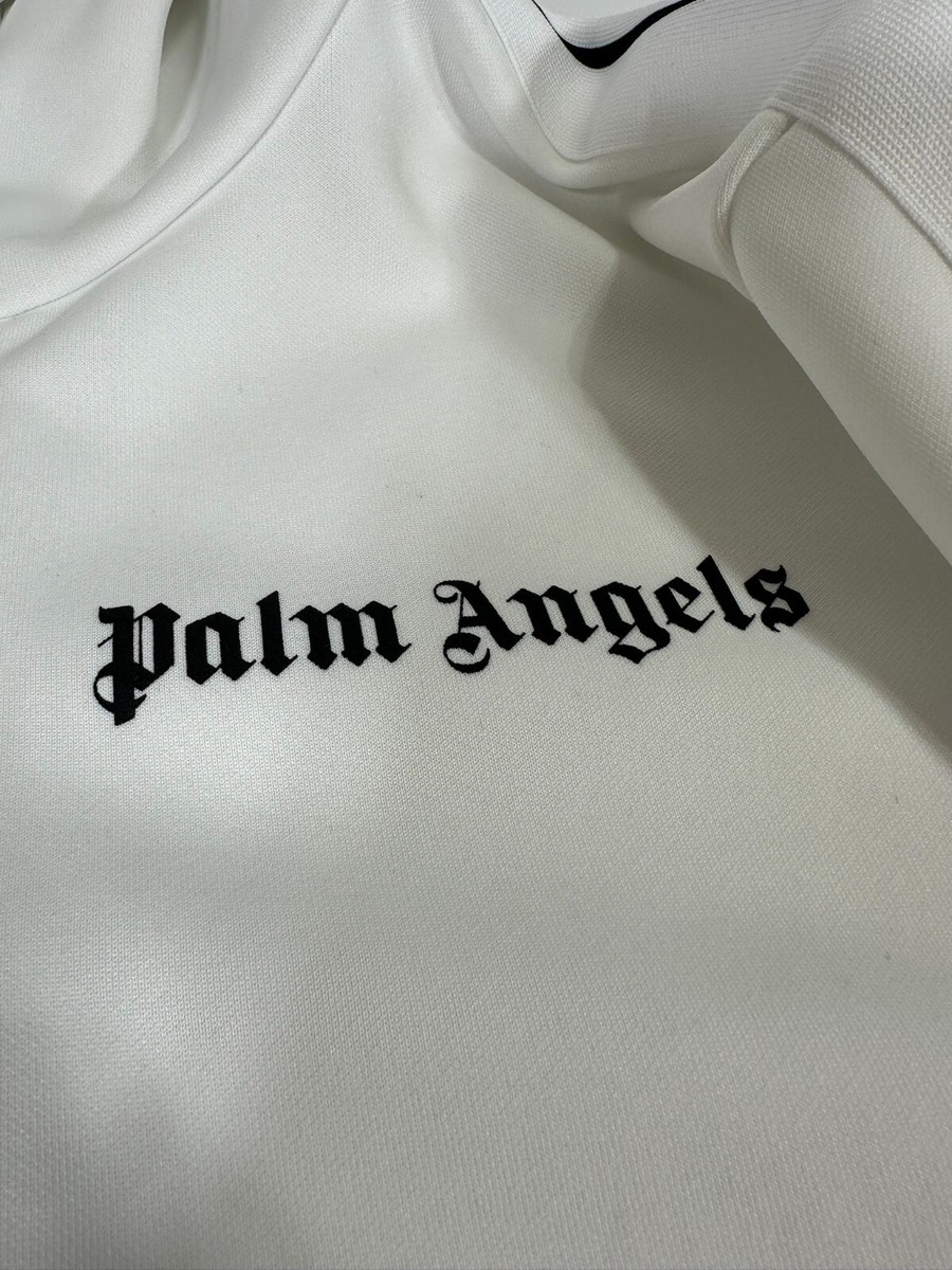 Authentic Palm Angels Track Jacket White Classic Logo Hooded size