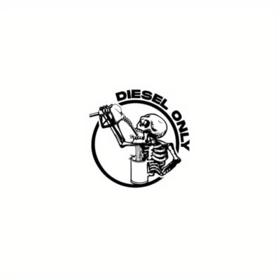 Diesel Only Tank Vinyl Auto Aufkleber Sticker KFZ Wohnmobil Totenkopf - Bild 1 von 4