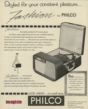 Original Vintage Ad (1958): Philco Portable Hi-Fi Record Player