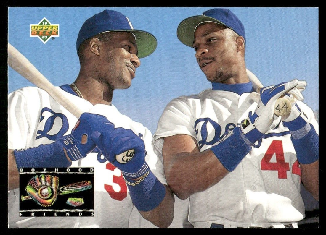 1993 Upper Deck #477 Darryl Strawberry, Eric Davis Dodgers baseball card