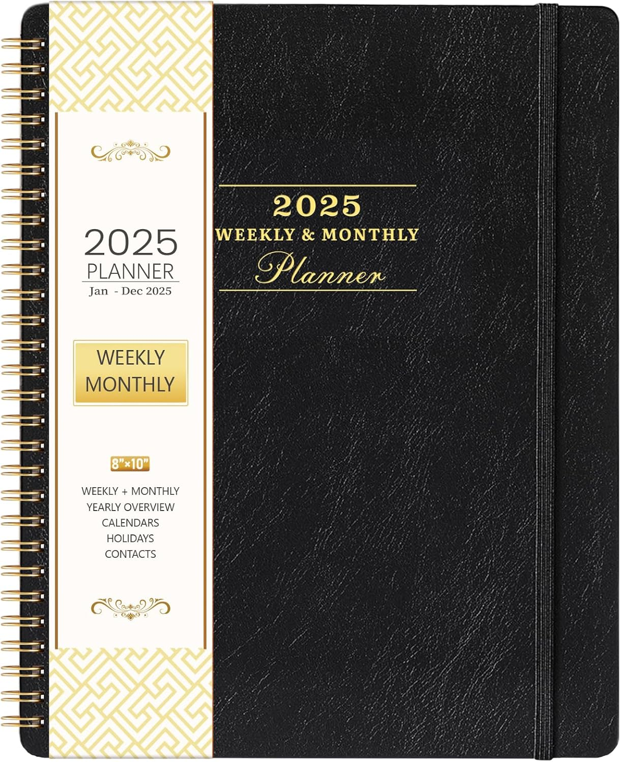 2025 Weekly & Monthly Planner - Jan to Dec 2025 - 8x10 Organizer  