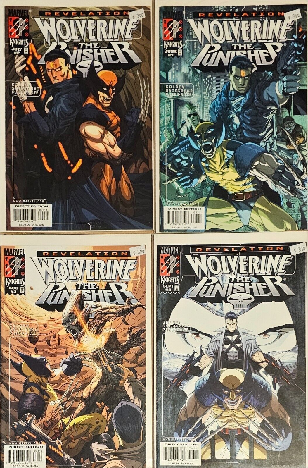 Marvel Knights Wolverine Punisher Revelation #1-4 Comic Book Lot  MCU