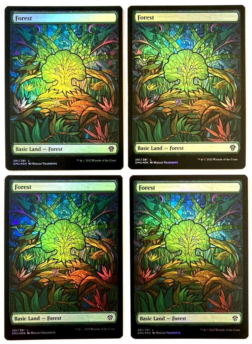 MTG 4x Forest *SHOWCASE FOIL* Dominaria United 281/281 NM | eBay