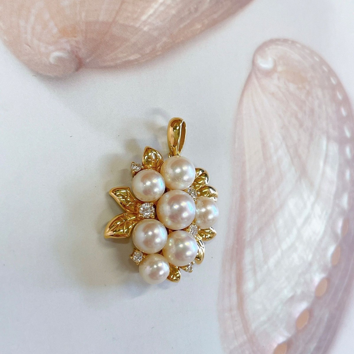 TASAKI K18 5.7gダイヤモンド0.23ctネックレスペンダントトップ TASAKI K18 5.7gダイヤモンド0.23ctネックレスペンダントトップ