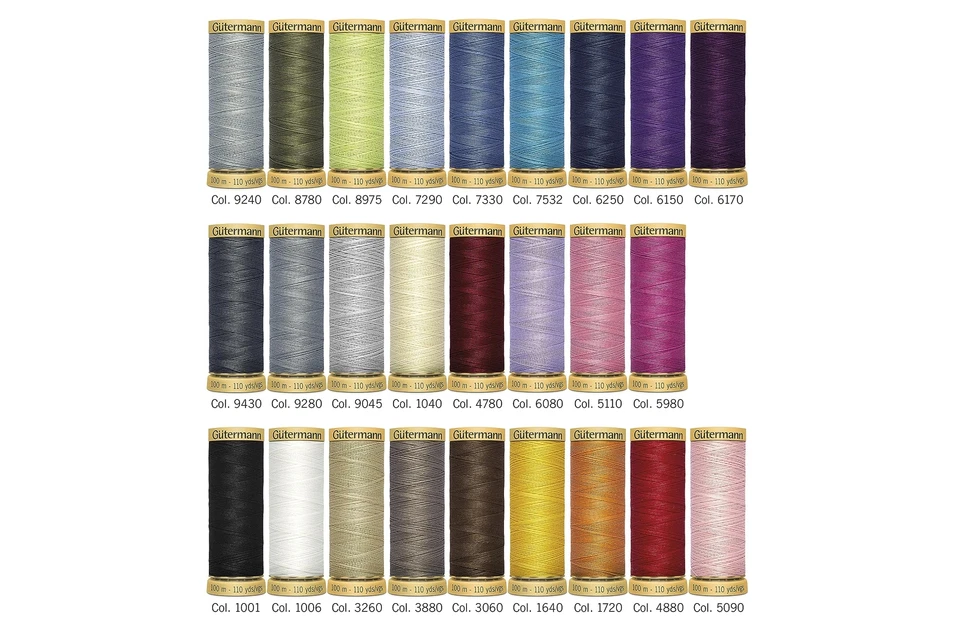 Gutermann 26 Spool Cotton Thread Set Assorted Colors with Plastic Storage Box - Image 2 of 3