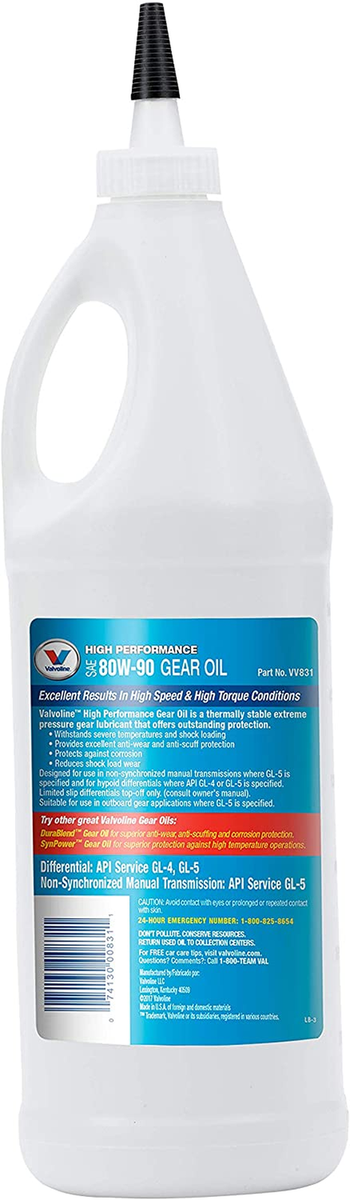 Valvoline 高性能 80W-90 ギアオイル 946mL5本セット ギヤオイル