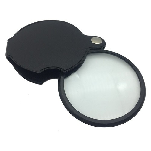 Mini lupa de bolsillo plegable joyería lupa con lente de vidrio marrón - Imagen 2 de 4