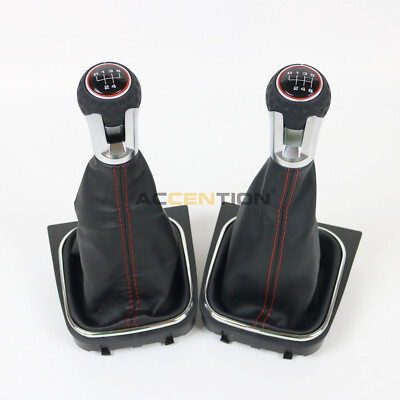 5/6 Speed Gear Shift Knob With Boot For VW Scirocco 2009-2014 EOS 2006-2011