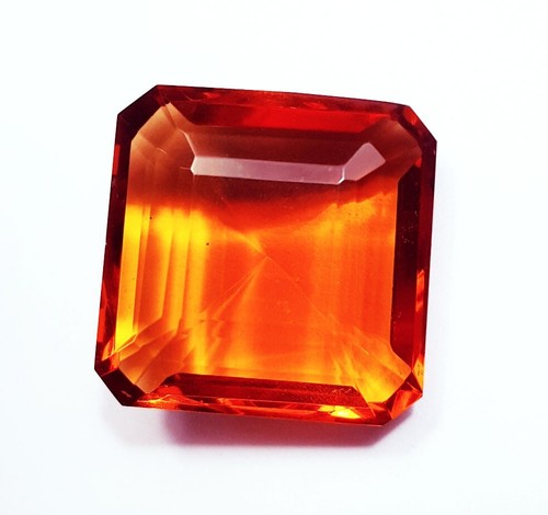 Orange Topaz Square Shape Certified Loose Gemstone 57.70 Ct With Free Gift - Picture 5 of 7